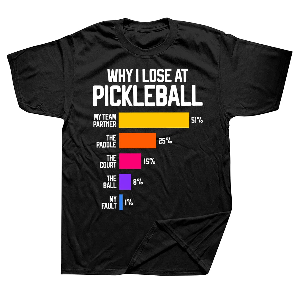 Play Pickleball Player Printed T Shirt