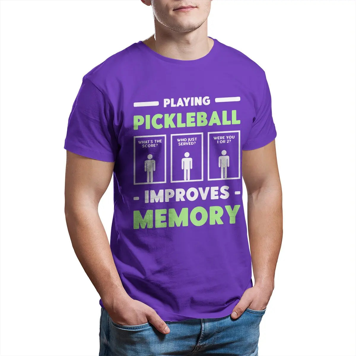 Playing Pickleball Improves Memory Printed T Shirt